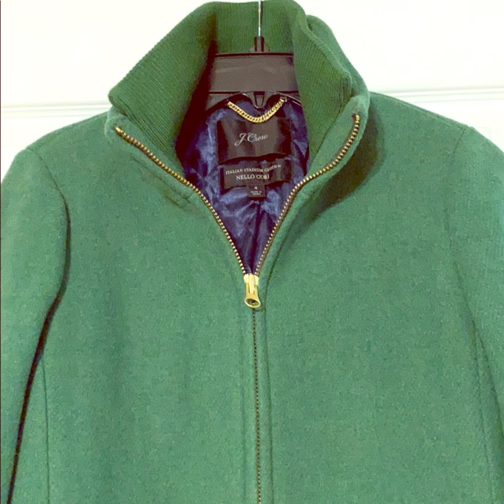 NWOT J. Crew Lodge Coat Meadow Size 4
